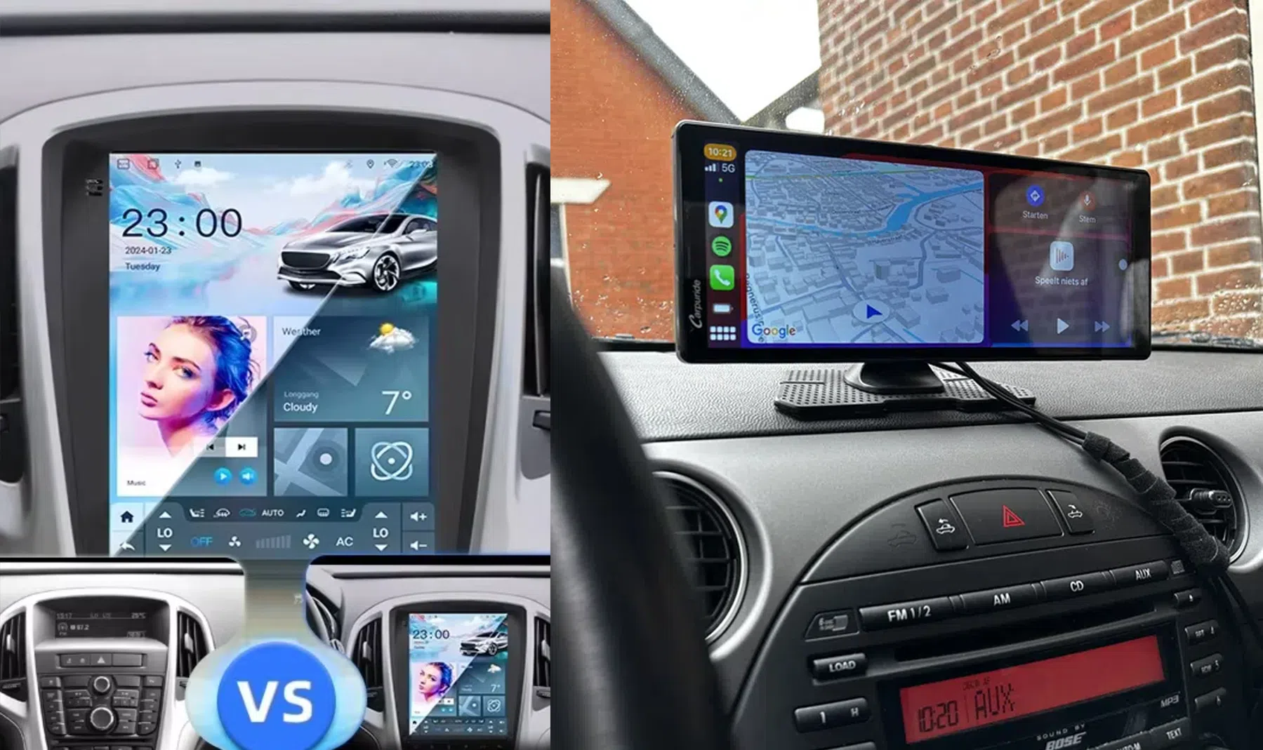 Inbouw en extern Android Auto